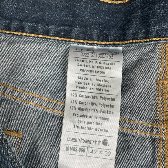 CARHARTT Men's 42 x 32 Relaxed Fit Holster Jean Medium Blue Denim NWT NEW - Picture 6 of 6